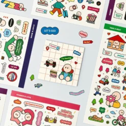 Livework Simple Daily Point Sticker Pack – 6 Sheets