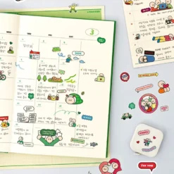 Livework Simple Daily Point Sticker Pack – 6 Sheets