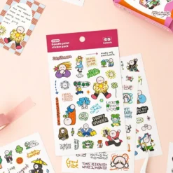 Livework Simple Doodle Point Removable Sticker Pack (6 Sheets)