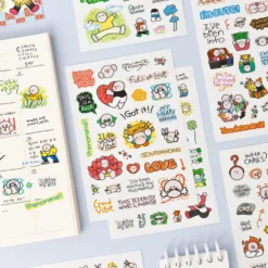 Livework Simple Doodle Point Removable Sticker Pack (6 Sheets)