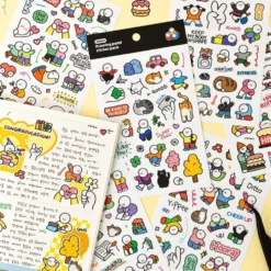 Livework Simple Drawing Point Removable Sticker Pack (6 Sheets)