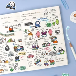 Livework Simple Drawing Point Removable Sticker Pack (6 Sheets)