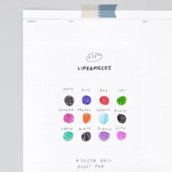 Livework LIFE&PIECES 4-Colour Ballpoint Pen Refill [0.38mm]