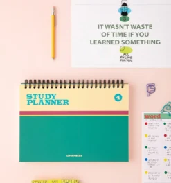 Livework Life & Pieces Study Planner – 4-Month Undated Horizontal Notebook