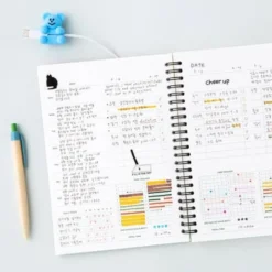 Livework Life & Pieces Study Planner – 6-Month Undated Spiral Notebook