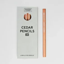 Makers Cabinet Ferrule Cedar Pencils – HB & 2B