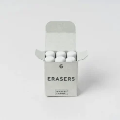 Makers Cabinet Ferrule Erasers – (Pack of 6)