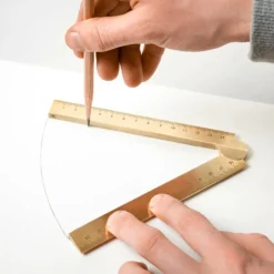 Makers Cabinet Stria Folding Brass Ruler