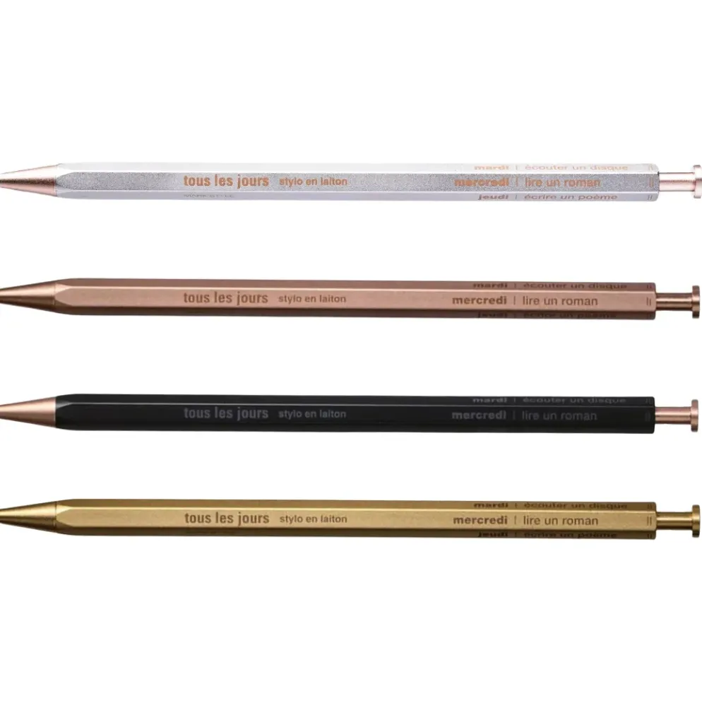 Mark’s Tokyo Edge DAYS Brass Ballpoint Pen – 0.5mm Gel Tip