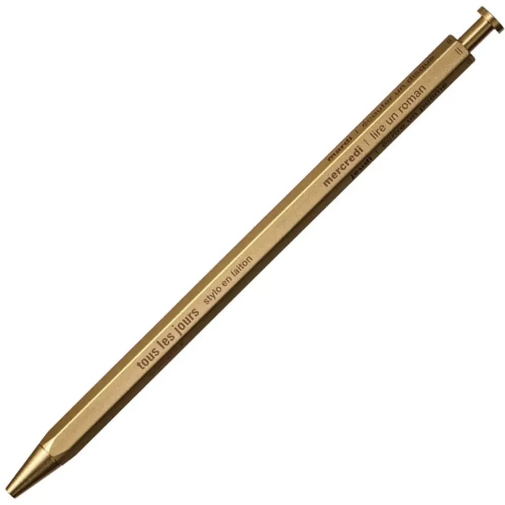 Mark’s Tokyo Edge DAYS Brass Ballpoint Pen – 0.5mm Gel Tip