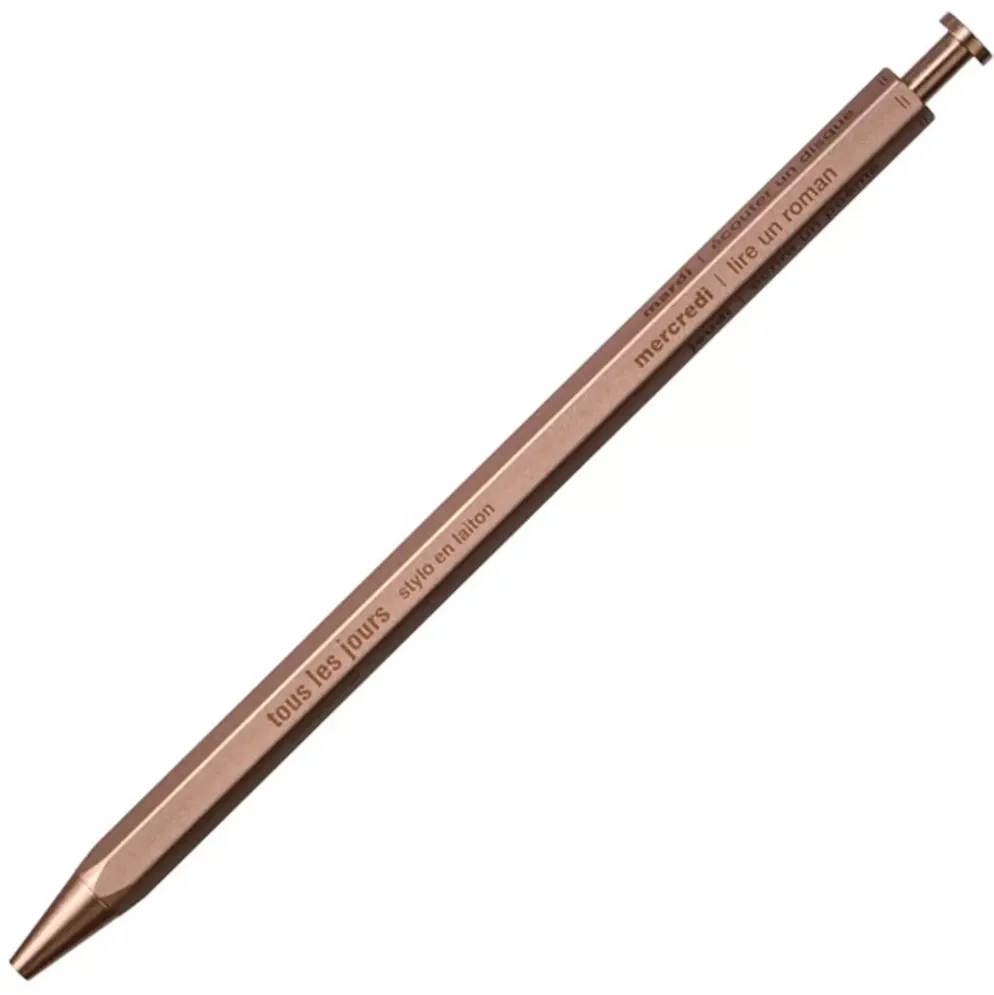 Mark’s Tokyo Edge DAYS Brass Ballpoint Pen – 0.5mm Gel Tip