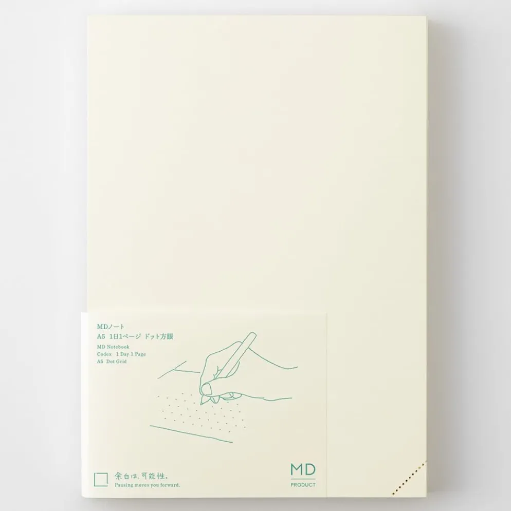 MD Notebook Journal Codex A5 – 1 Day 1 Page (Dot Grid)