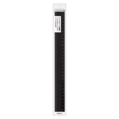 Midori Aluminum Ruler 30cm Non-Slip [Black]