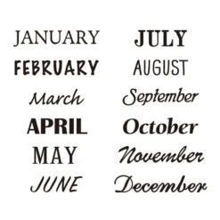 Midori Paintable Stamp - 12 Months