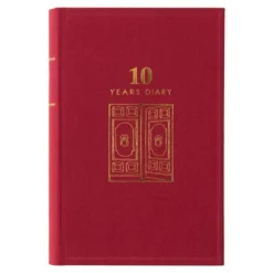 Midori 10 Year Diary - Dark Red
