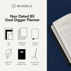 MiGOALS Undated Goal Digger Planner Classic [B5]