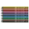 Milan 10 ERGO Black Wood Coloured Pencils + Sharpener