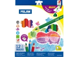 Milan -- 12-pack Maxi Triangular Coloured Pencils