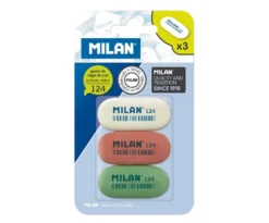 Milan -- Synthetic Rubber Eraser 124 -- Pack of 3