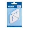 MILAN 428 Triangular Erasers – Soft Synthetic Rubber (Pack of 2)
