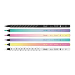 Milan 6 x Round Colour Pencils [Sunset / Black Wood]