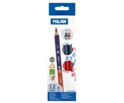 Milan Bicolour Red-Blue Maxi Pencils – Pack of 12