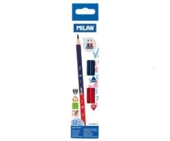 Milan Bicolour Red-Blue Pencils – Pack of 12