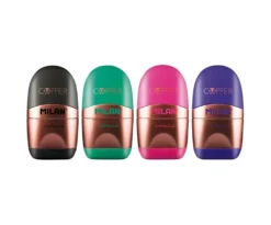 Milan CAPSULE Sharpener + Eraser Copper