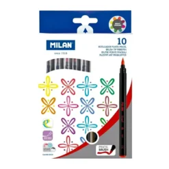 Milan Fibre Brush Pens – 10 Colours