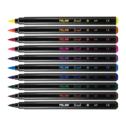 Milan Fibre Brush Pens – 10 Colours
