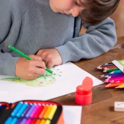 Milan Triangular Colour Pencils – Set of 24 with Ergo Grip