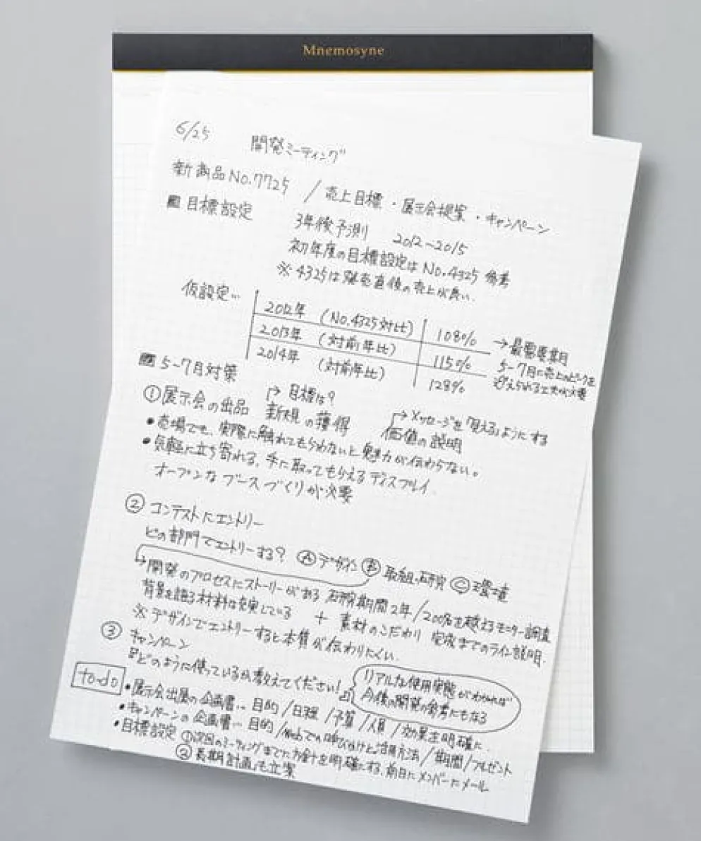 Mnemosyne Staple Bound Notepad N187A -- A4 : Graph