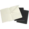 Moleskine Large Black Cahier – Dotted (Set of 3)