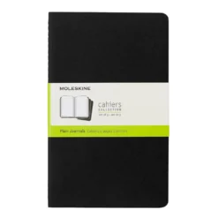 Moleskine Plain Black Cahier 13cm x 21cm [pack of 3]