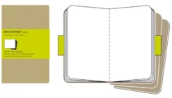 Moleskine Plain Kraft Cahier 13cm x 21cm [pack of 3]