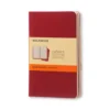 Moleskine Plain Red Cahier 9cm x 14cm [pack pf 3]