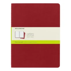 Moleskine Plain Red Cahier 19cm x 25cm [pack pf 3]