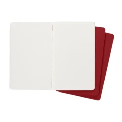 Moleskine Plain Red Cahier 13cm x 21cm [pack pf 3]