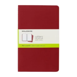 Moleskine Plain Red Cahier 13cm x 21cm [pack pf 3]