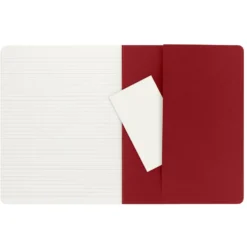 Moleskine Ruled Red Cahier 19cm x 25cm [pack of 3]