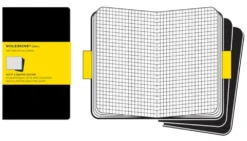 Moleskine Squared Black Cahier 13cm x 21cm [pack of 3]