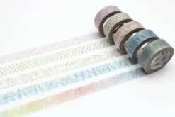 mt Chigihari Washi Tape - Coloured Pencil Washi Tape Set - 5 x 15mm rolls