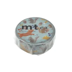 mt ex Washi Tape - Embroidery, Fox and Squirrel - 15mm