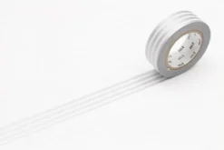 MT Masking Tape 1P Deco - Border Silver 2