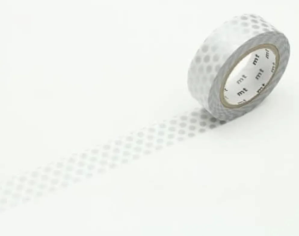 mt 1P Basic Washi Tape 15mm - Dot Silver