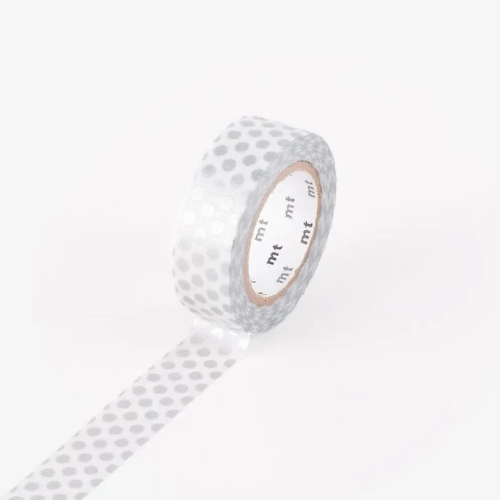 mt 1P Basic Washi Tape 15mm - Dot Silver