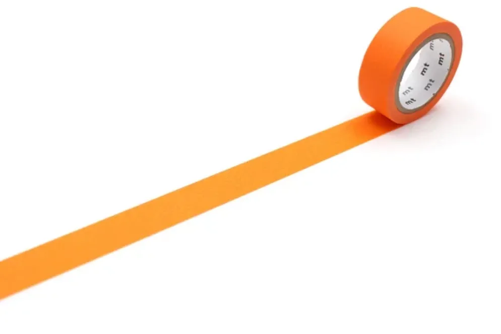 mt 1P Basic Washi Tape 15mm - Matte Orange