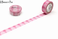 mt 1P Deco Washi Tape - Check Light Pink 15mm