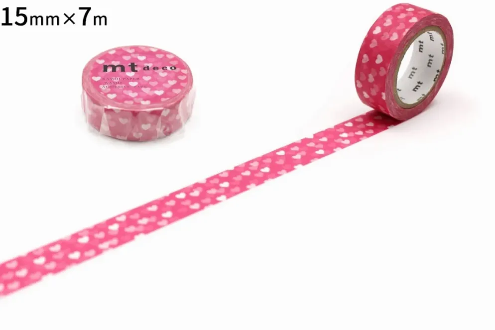mt 1P Deco Washi Tape - Heart Spot - 15mm