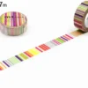 mt 1P Deco Washi Tape - Multi-Border Vivid - 15mm